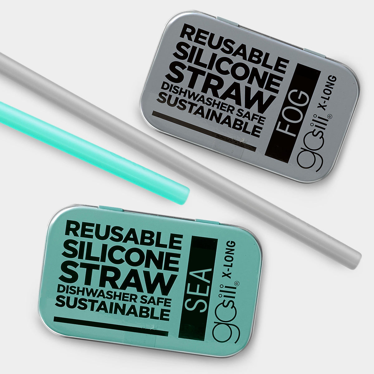 GoSili® 10.75 Silicone Straws, Eco-Friendly Reusable Soft Collapsible