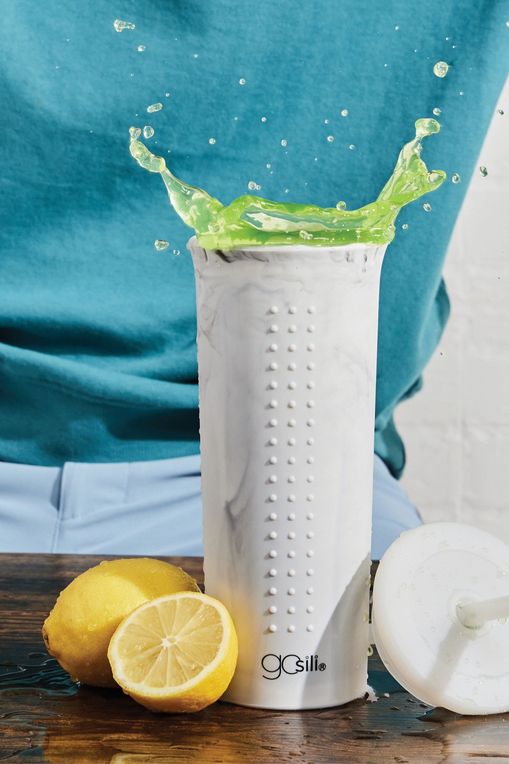 24oz silicone straw cup