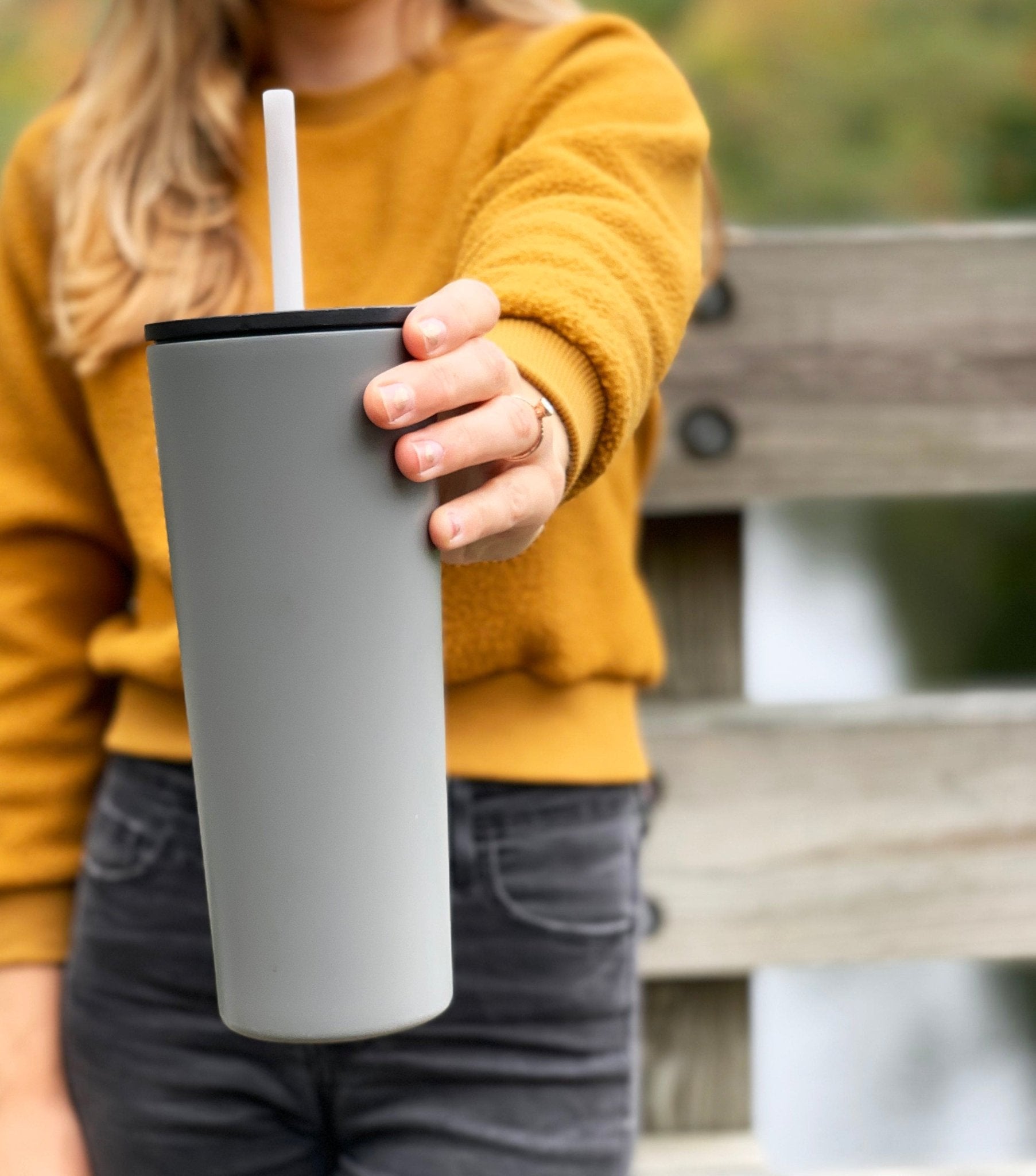 Reusable Silicone Straw Cup and Tumbler, 24oz - GoSili