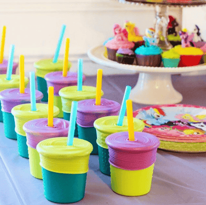 SiliKids Silicone Cup with Universal Straw Top and Drink Protector, 8oz - GoSili