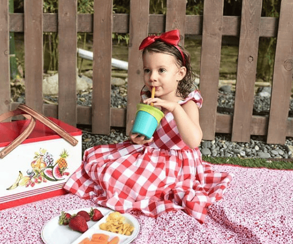 SiliKids Silicone Cup with Universal Straw Top and Drink Protector, 8oz - GoSili