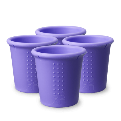 8oz Stackable Silicone Cup for Toddlers, 4pk