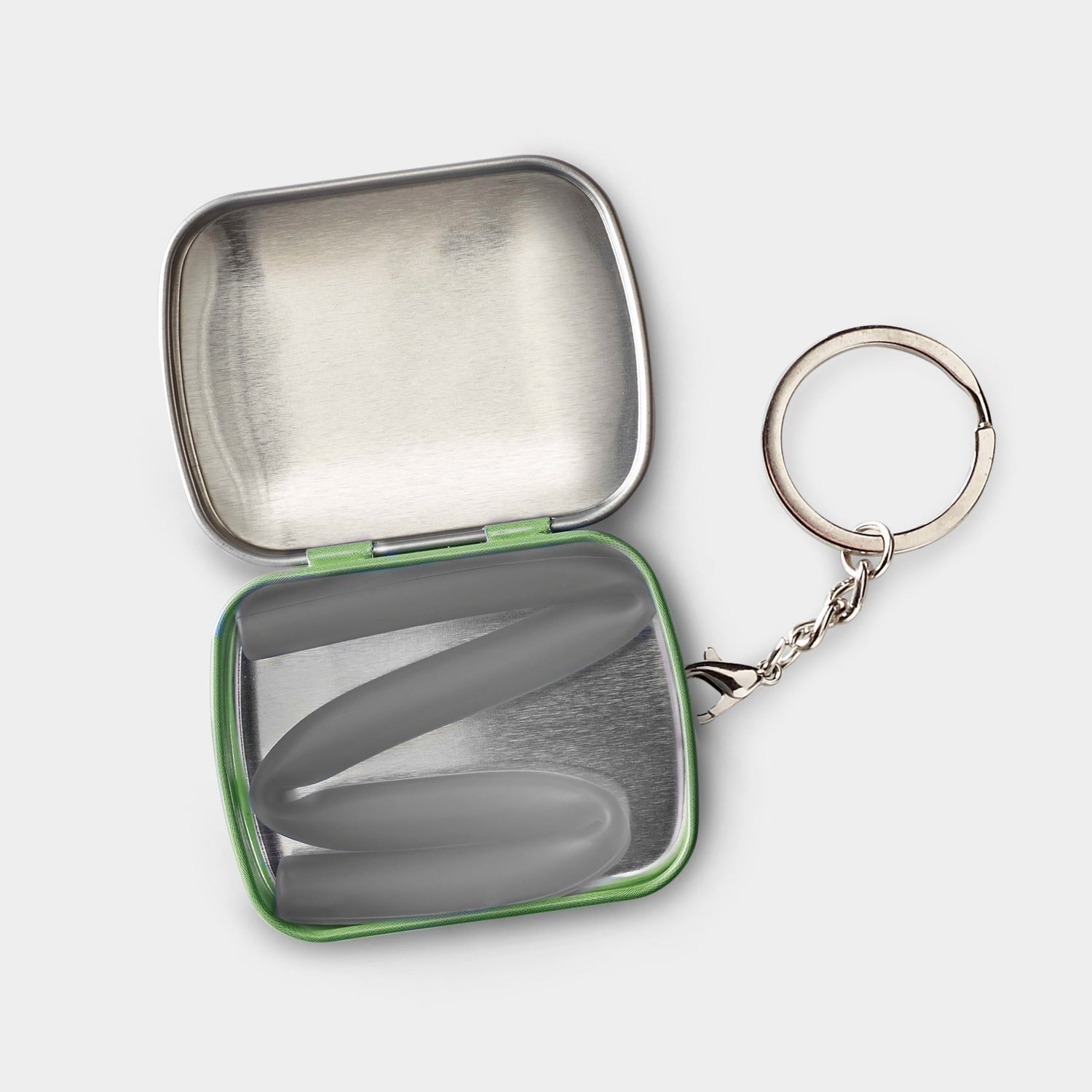 8&quot; Reusable Silicone Straw &amp; Travel Case Key Chain - GoSili