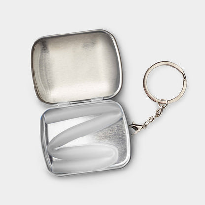 8&quot; Reusable Silicone Straw &amp; Travel Case Key Chain - GoSili