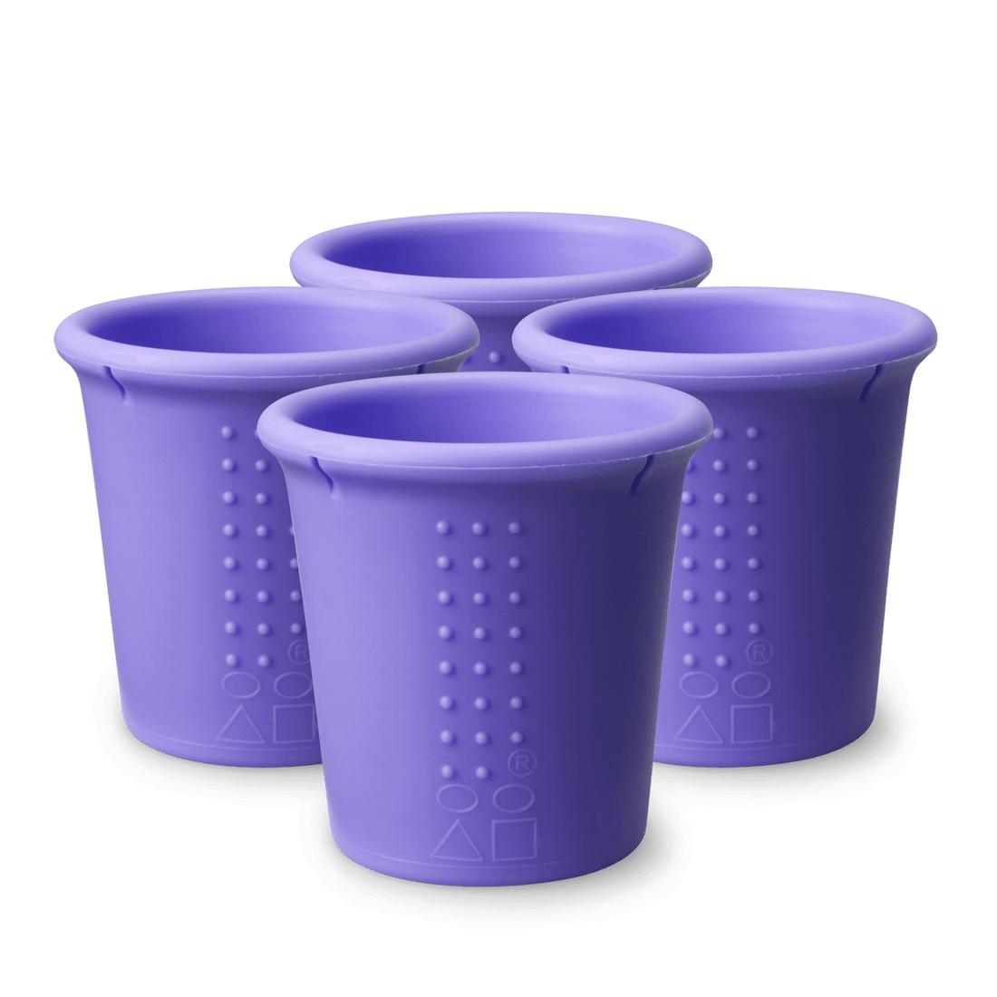 8oz Stackable Silicone Cups for Kids and Toddlers, 4pk - GoSili
