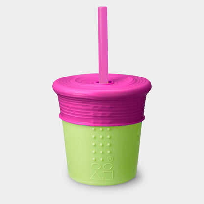 Close-up of translucent GoSili straw for easy visibility when cleaning.
