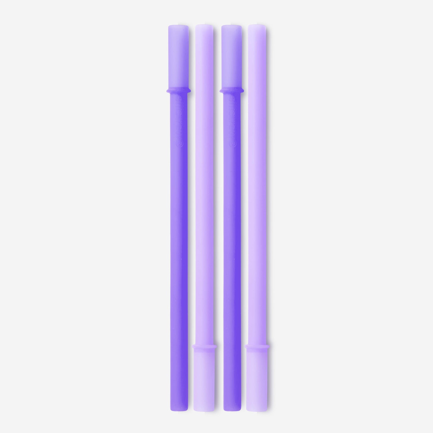 Multi-pack of 4 GoSili SiliStraws with built-in stoppers to fit straw lids.
