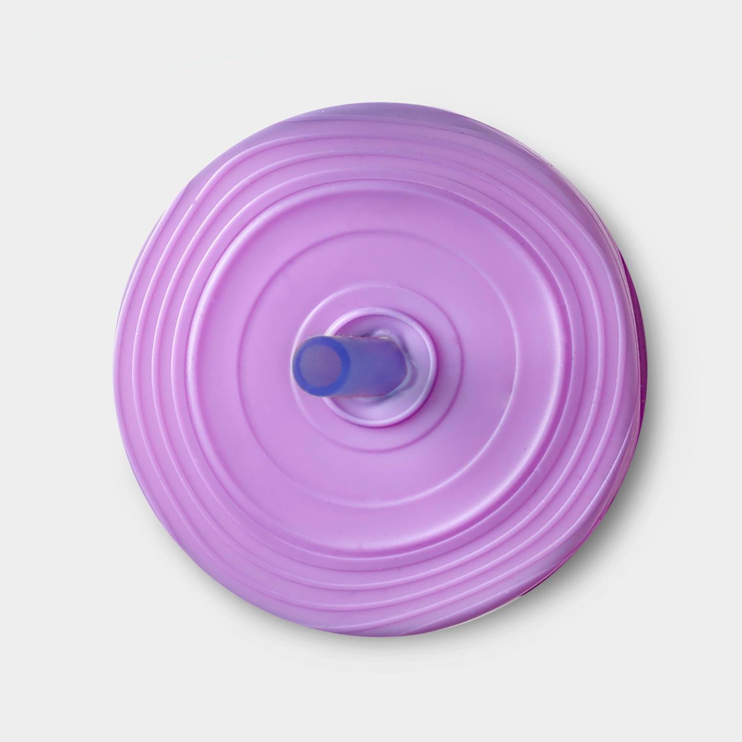 Reusable silicone cup with stainless-steel ring for added grip and durability.
