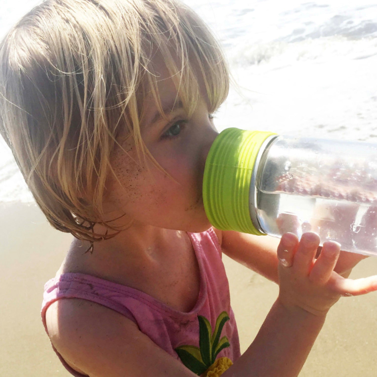 Reusable silicone sippy lids designed to convert any cup into a child-friendly option.
