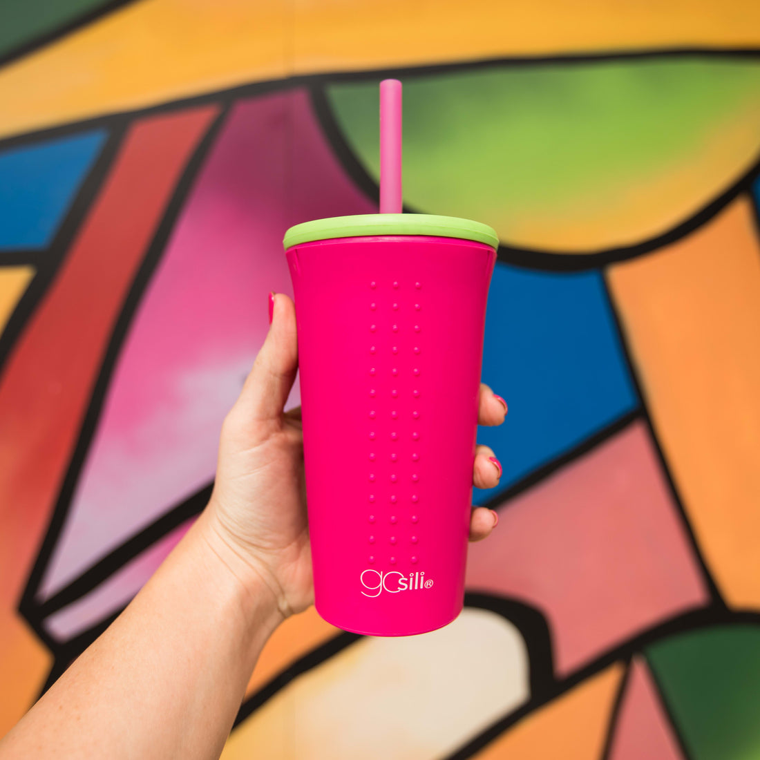 Reusable silicone straw lids for GoSili cups, 100% silicone and microwave-safe.
