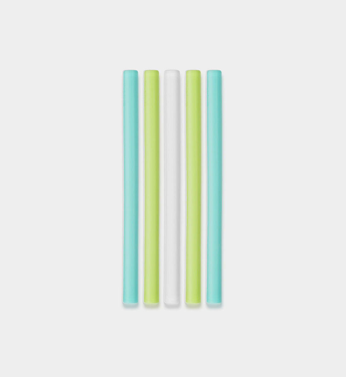 GoSili reusable silicone straws multi-pack with 5 cocktail straws in 3 vibrant colors