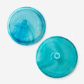 GoSili® Silicone Cup Cover Drink Protector with 6-¾" Reusable Soft Silicone Drinking Straws, Ocean Swirl, 2pk
