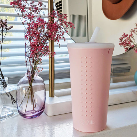 GoSili® 16oz Silicone Straw Tumbler Pint with Soft Eco-Friendly Reusable Silicone Drinking Straw