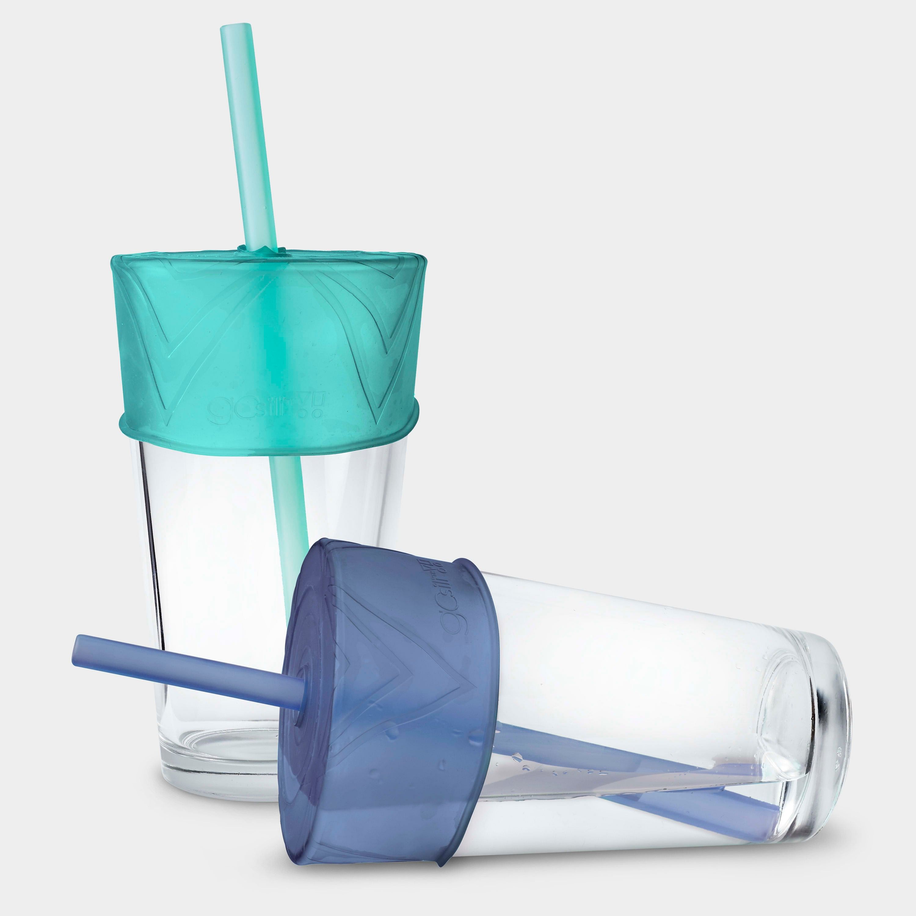 GoSili GoSili® Reusable Silicone Cup Cover Drink Protector with 8 Reusable  Soft Reusable Silicone Drinking Straws, 2pk