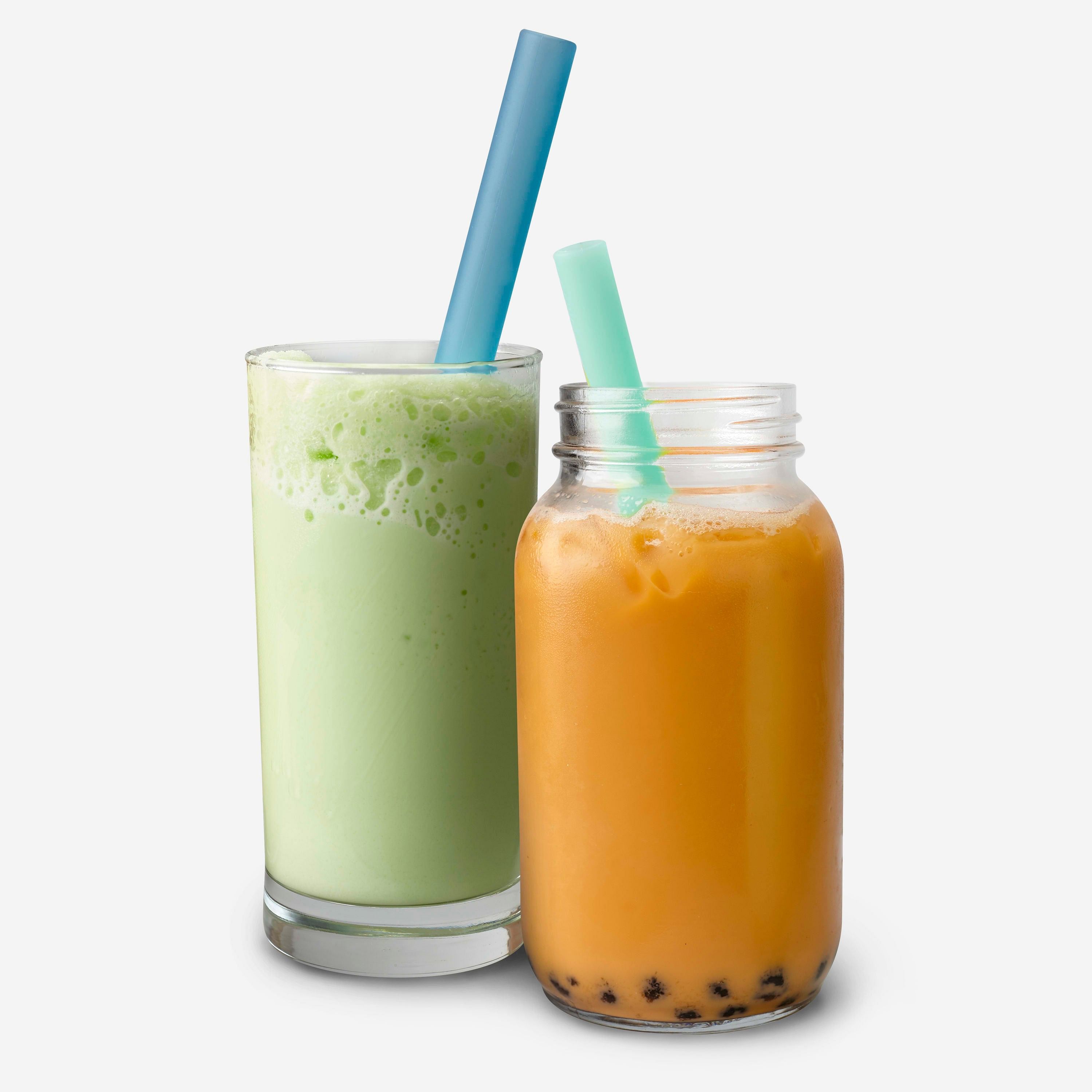 Environmentally friendly GoSili straws packaged for convenience and sustainability.