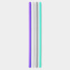 GoSili® 10.75" Silicone Straws, Eco-Friendly Reusable Soft Drinking Straws, Extra-Long, 4pk