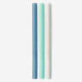 GoSili® 8.5" Wide Silicone Boba/Milkshake Straws, Eco-Friendly Reusable Soft Silicone Drinking Straws, 3pk